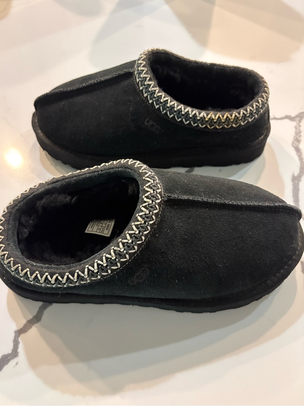 UGG Black Suede Tasman Slip On Slippers Shoes, 8/39 - Picture 5 of 10